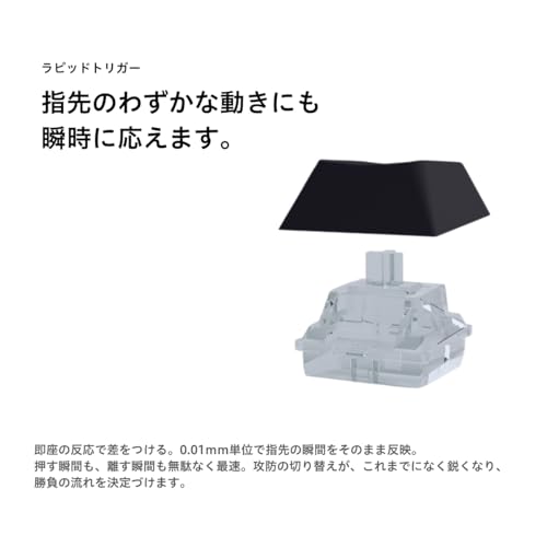 AIM1 瞬 ラピッドトリガー 0.01mm ゲーミングキーボード 日本語配列 75%サイズ ポーリングレート8000Hz MATATAKI ブラックの特徴・詳細 画像