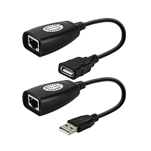 USB から RJ45 延長ケーブルイーサネットエクステンダー USB 延長 50 メートル距離 RJ45 Cat5e / 6 ケーブル LAN アダプタオーバーリピータイーサネット 1