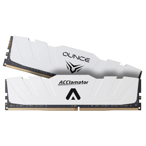 Acclamator DDR5 5600MHz 32GB (16GB×2枚）XMP3.0/EXPO 対応 ヒートシンク付き デスクトップPC用 メモリモジュール ホワイト 1