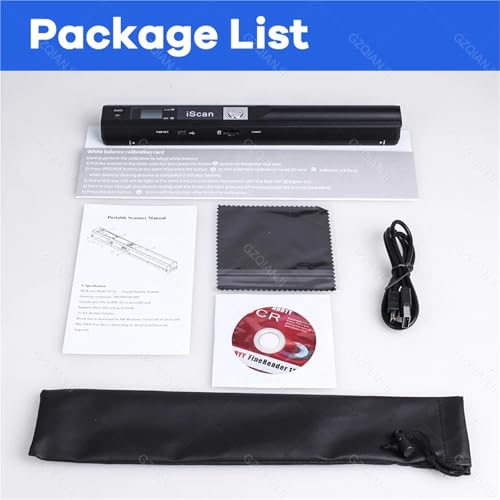 900dpi/1050dpi iScan ポータブル A4 スキャナー 写真 契約書 書類リーダー オフィス ビジネス 旅行 勉強用 USB 有線(1050dpi White USB)の特徴・詳細 画像