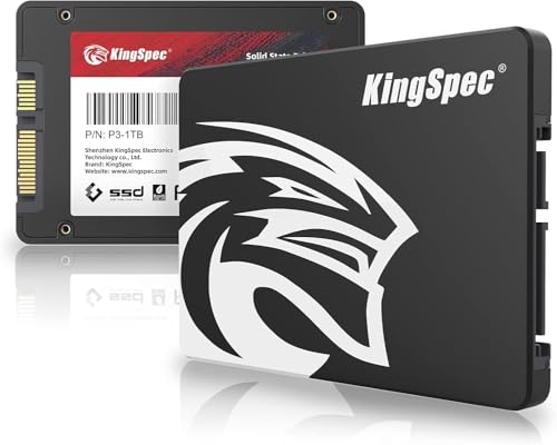 KingSpec SSD 1TB SATAIII 6Gb/s 2.5インチ内蔵SSD 最大読込：570MB/s (R：570MB/s、W：540MB/s) 3D NAND SATA SSD メーカー保証3年 1