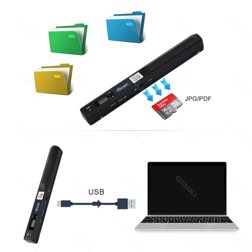 900dpi/1050dpi iScan ポータブル A4 スキャナー 写真 契約書 書類リーダー オフィス ビジネス 旅行 勉強用 USB 有線(1050dpi White USB)の詳細・まとめ 画像
