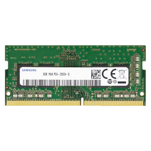 Samsung 8GB DDR4 2666MHz PC4-21300 (PC4-2666V) CL19 SODIMM 1Rx8 シングルランク 1.2V 260ピン ノートパソコン、ノートブック RAMメモリ (整備済み品) 1