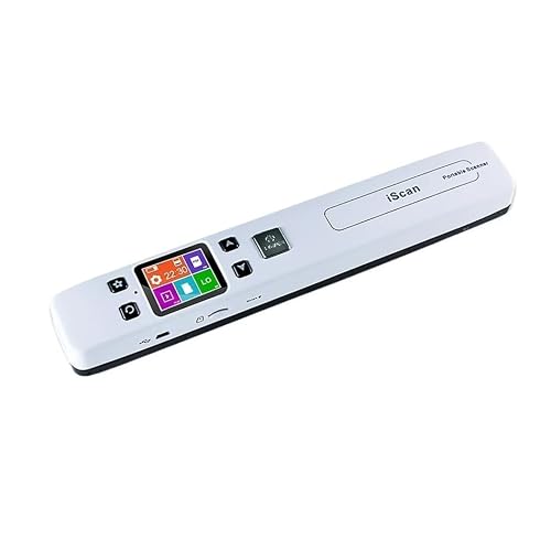 900dpi/1050dpi iScan ポータブル A4 スキャナー 写真 契約書 書類リーダー オフィス ビジネス 旅行 勉強用 USB 有線(1050dpi White USB)の外観・全体像 画像