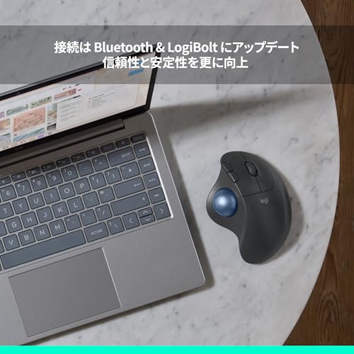 ロジクール 静音 ワイヤレス トラックボール マウス M575SPGR Bluetooth Logibolt 無線 windows mac iPad OS Chrome トラックボールマウス グラファイト M575 M575SP 国内正規品の特徴・詳細 画像