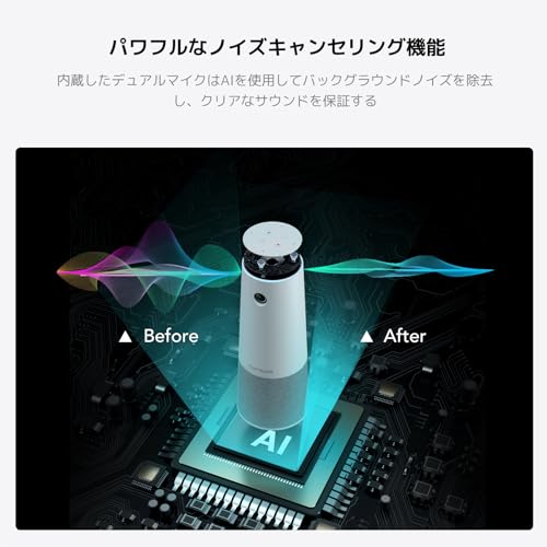 Nuroum C20 会議用 webカメラ マイク スピーカー搭載 110°超広角 小~中規模会議室向けの特徴・詳細 画像