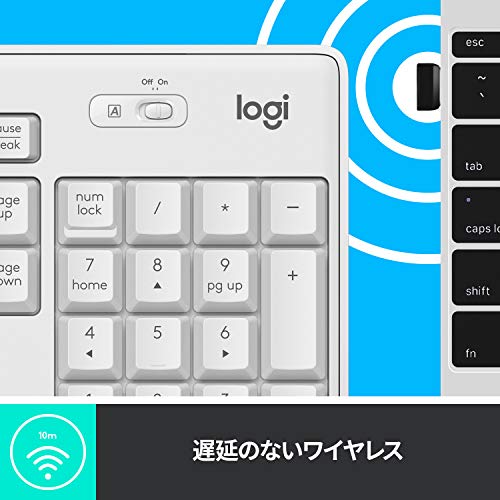 ロジクール ワイヤレスキーボード K295OW 静音 耐水 キーボード 無線 Unifying K295 windows chrome オフホワイト 国内正規品の特徴・詳細 画像