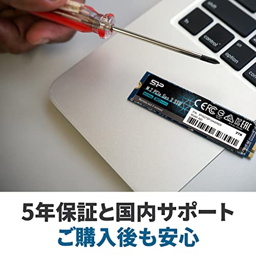 シリコンパワー SSD 256GB 3D NAND M.2 2280 PCIe3.0×4 NVMe1.3 P34A60シリーズ 5年保証 SP256GBP34A60M28の特徴・詳細 画像