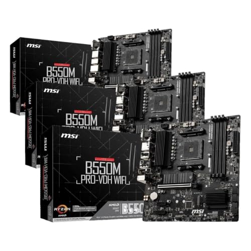 MSIマザーボード B550M PRO-VDH WIFI Ryzen 5000シリーズ (AM4)対応mATX M.2ヒートシンク Wi-Fi [AMD B550 搭載] MB5033 (× 3) 1