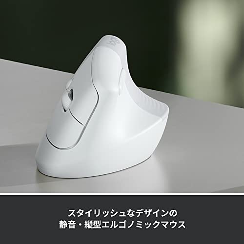 ロジクール ワイヤレス 縦型 静音 エルゴノミック マウス LIFT M800PG Logi Bolt Bluetooth Unifying非対応 smartwheel ワイヤレスマウス 無線 windows mac chrome iPad Android OS M800 ペイルグレー 国内正規品の詳細・まとめ 画像