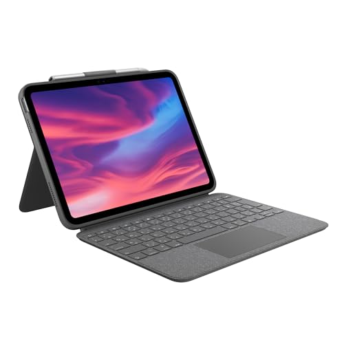 ロジクール iPad 11 インチ A16 & 10.9 インチ 第10世代 対応 トラックパッド付き キーボード付き ケース Combo Touch iK1059GRA 日本語キーボード スマートコネクタ バックライト 国内正規品 2年間メーカー保証 オックスフォードグレーの外観・全体像 画像
