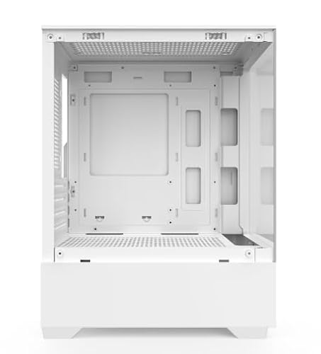 KAGAMI H-2 ホワイトミドルタワー ゲーミングPCケース M-ATXマザーボード対応両面強化ガラスパネルの外観・全体像 画像