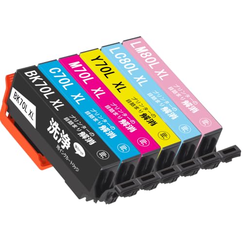 IC6CL70L エプソン用 洗浄カートリッジ さくらんぼ 目詰まり洗浄カートリッジ インク目詰まり・カスレ解消 6本【Turadh】の外観・全体像 画像