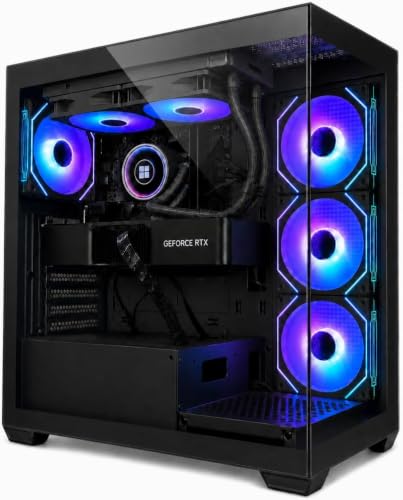 TITAN GAMING 【240mm水冷CPUクーラー搭載 / GeForce RTX 3050 (6GB)搭載】 メーカー保証1年 ゲーミングPC デスクトップパソコン Ryzen 7 5700X メモリ16GB NVMe SSD 512GB Windows 11 Home DS900 ブラックの外観・全体像 画像