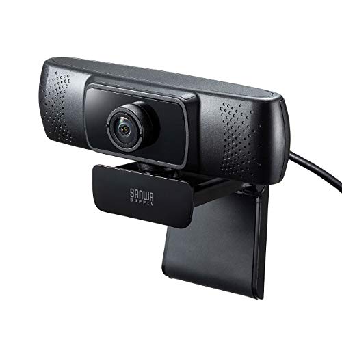 サンワサプライ 会議用ワイドレンズWEBカメラ USB接続 150°超広角 マイク内蔵 Skype対応 ブラック CMS-V43BKの外観・全体像 画像