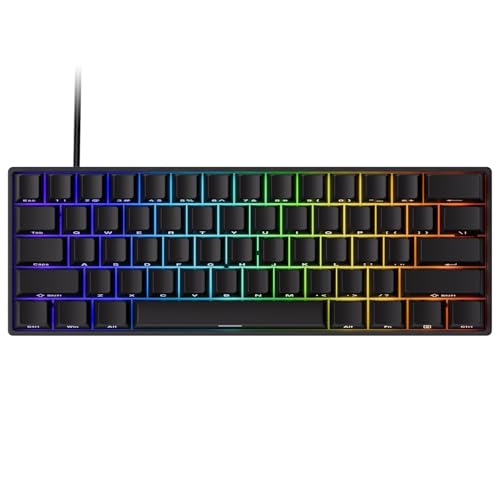 MonsGeek FUN60 Pro SP 英語配列 有線モデル 0.01mm ラピッドトリガー対応 高コスパ ゲーミングキーボード ブラックの外観・全体像 画像