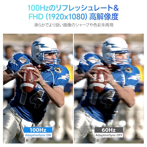 KOORUI モニター 24インチ 100Hz FHD(1920x1080) 非光沢 ディスプレイ フルHD sRGB 99%/Adapitive Sync対応/HDMI/VGA/ブルーライト軽減/フリッカーレス pcモニター VESA対応 チルト調節可 E2412Fの特徴・詳細 画像