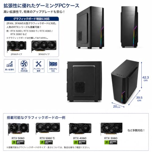 【Office 2024搭載】デスクトップPC【法人・事務用に最適/高性能】i5-14400/ メモリ16GB/ 1TB SSD M2 NVMe/Windows 11 Pro/Wi-Fi 6 Bluetooth 5.0 / 拡張可能650W 80PLUS電源 / 2年保証 / 3画面同時出力対応 T8 Proの特徴・詳細 画像