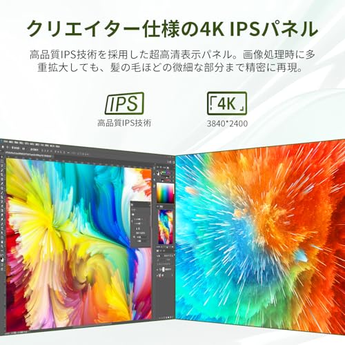 KEEPTIME モバイルモニター 13.3インチ 4K UHD IPSパネル 薄型 軽量 USB-C HDMI対応 ノートPC/スマホ/ゲーム機対応の詳細・まとめ 画像