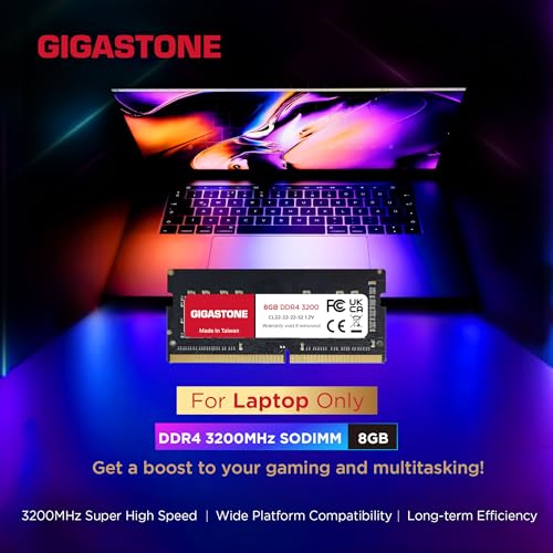 【メモリ ノートパソコン専用 DDR4】GIGASTONE 8GBx2枚 (16GB Kit) DDR4 3200MHz (2933MHz or 2666MHz) PC4-25600 (PC4-23400/21300) CL22 1.2V SODIMM 260 ピン アンバッファード 非 ECC ノートパソコン用メモリモジュールアップグレードの詳細・まとめ 画像