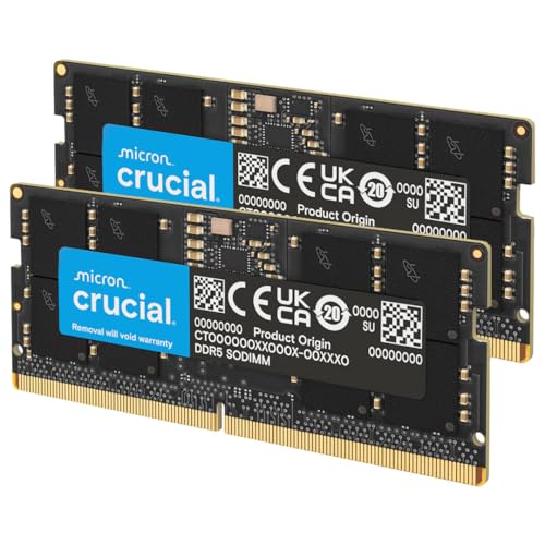 crucial 32GB Kit(2x16GB)DDR5-5600 SODIMM CL46(16Gbit) CT2K16G56C46S5の外観・全体像 画像