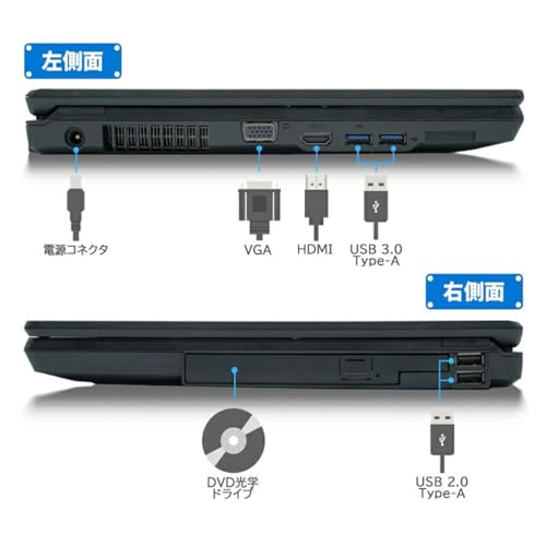 【整備済み品】富士通 lifebook A574ｼﾘｰｽﾞ Core i3 メモリ4GB SSD128GB Windows 11＆office 2019搭載 15.6型 HD 1366×768 DVDドライブ wifi付属 初期設定済み 家計用 初心者向け YK-PCの詳細・まとめ 画像