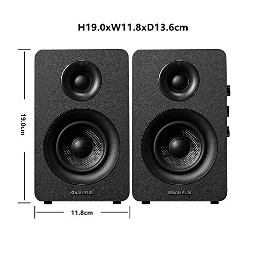 Sanyun SW208 アクティブブックシェルフスピーカー Bluetooth 5.0 3” DAC 24bitの詳細・まとめ 画像