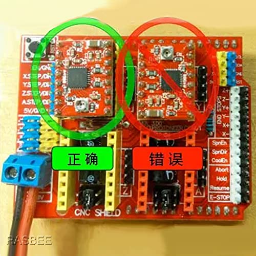 RASBEE 2個セット A4988 ステッピングモータドライバモジュール RepRap 3Dプリンター キット 並行輸入品 HR4988 HR-A4988 Ramps 1.4用 ドライバーボード モーター駆動 ヒートシンク付き StepStick 駆動モジュールの特徴・詳細 画像