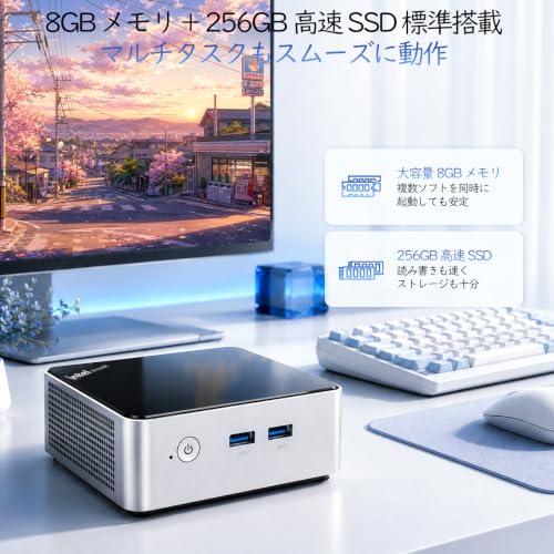 Moxalc Mini PC Windows 11 Pro MS Office 2024 パソコン 小型PC Pentium Gold 5405U搭載の特徴・詳細 画像